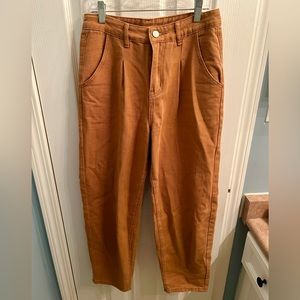 SHEIN- Spiced Orange/Brown Barrel Style Jeans WORN ONCE